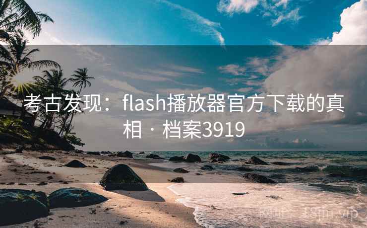 考古发现：flash播放器官方下载的真相 · 档案3919  第1张