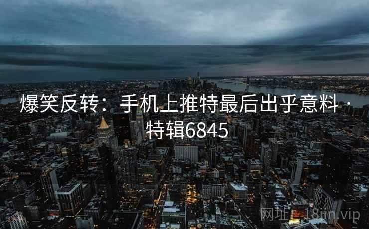 爆笑反转：手机上推特最后出乎意料 · 特辑6845