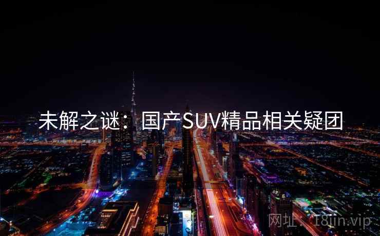 未解之谜：国产SUV精品相关疑团
