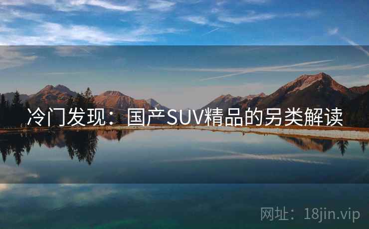 冷门发现:国产SUV精品的另类解读